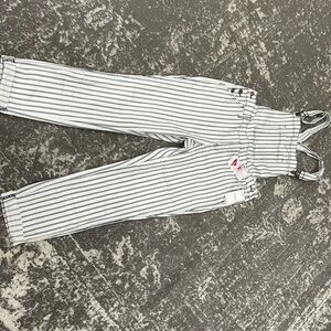 Judy Blue NWT. Size large white and blue overalls.